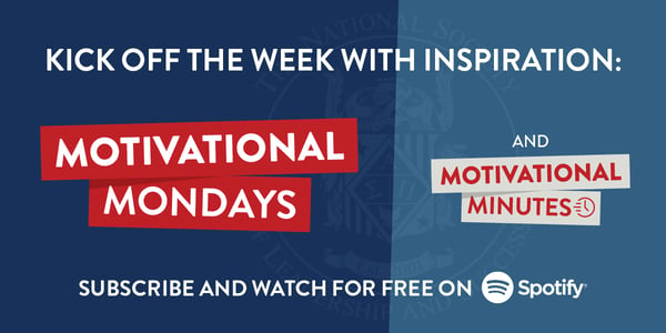 Kick off the week with inspiration: Motivational Mondays and Motivational Minutes. Subscribe and watch for free on Spotify.