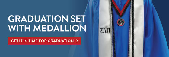 graduation set with medallion - get in time for graduation