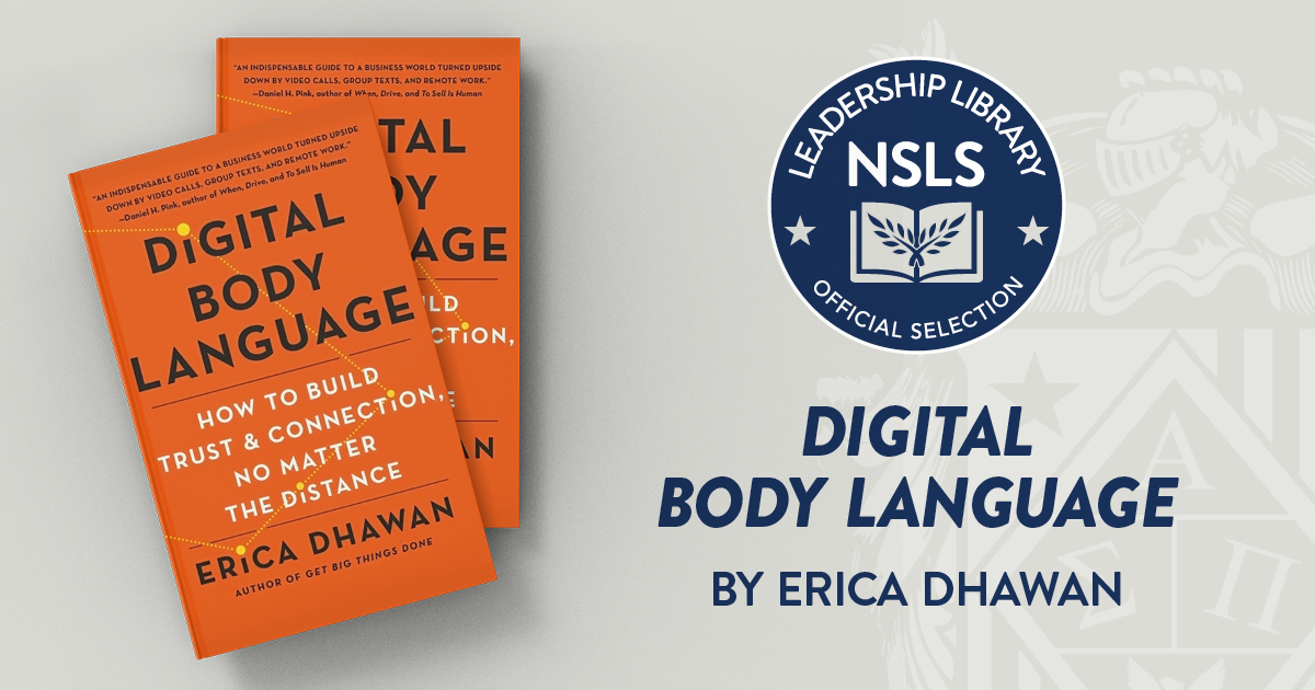Leadership Library | Image featuring the cover of Digital Body Language by Erica Dhawan