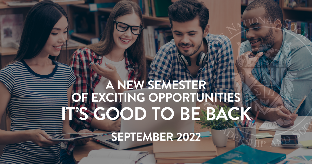 September 2022 Newsletter | A new semester of exciting opportunities. It's good to be back.
