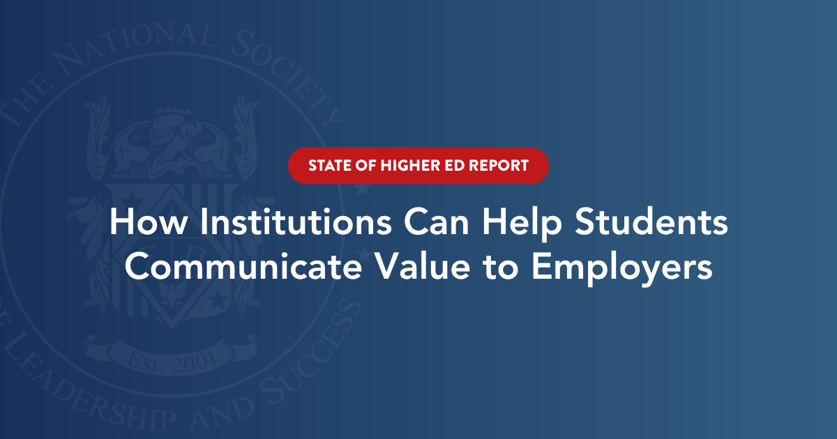 How Institutions Can Help Students Communicate Value to Employers